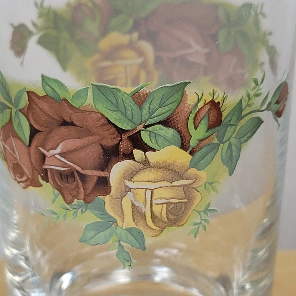 Vintage Royal Albert Old Country Roses Highball Glasses Set of 2 Gold Trim